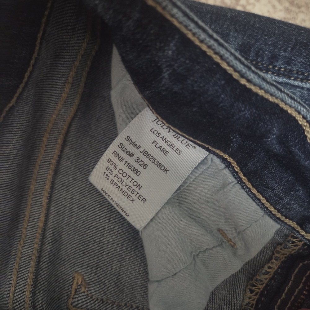 Judy Blue Indigo Flare Jeans - Picture 4 of 5